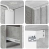 Ensemble de mobilier de salle de bain 4 pcs Gris béton 644380644380