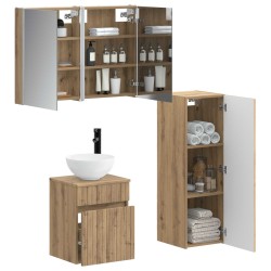 Ensemble de mobilier de salle de bain 4 pc Chêne artisanal 644382644382