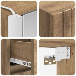 Ensemble de mobilier de salle de bain 4 pc Chêne artisanal 644382644382
