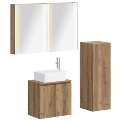 Ensemble de mobilier de salle de bain 4 pc Chêne artisanal 644383644383
