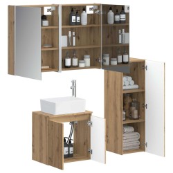Ensemble de mobilier de salle de bain 4 pc Chêne artisanal 644383644383