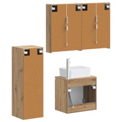 Ensemble de mobilier de salle de bain 4 pc Chêne artisanal 644383644383