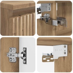 Ensemble de mobilier de salle de bain 4 pc Chêne artisanal 644383644383