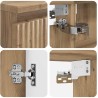 Ensemble de mobilier de salle de bain 4 pc Chêne artisanal 644383644383