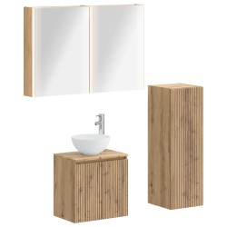 Ensemble de mobilier de salle de bain 4 pc Chêne artisanal 644385644385