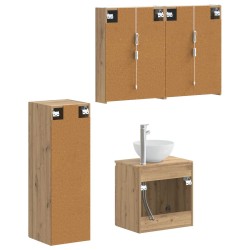 Ensemble de mobilier de salle de bain 4 pc Chêne artisanal 644385644385