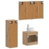 Ensemble de mobilier de salle de bain 4 pc Chêne artisanal 644385644385