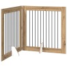 Porte de chien pliable avec supports 2 pcs Chêne artisanal 644396644396