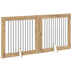 Porte de chien pliable avec supports 2 pcs Chêne artisanal 644396644396