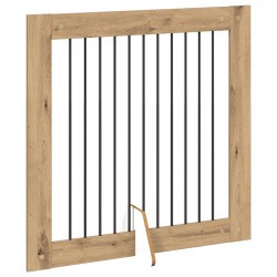 Porte de chien pliable avec supports 2 pcs Chêne artisanal 644396644396