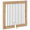 Porte de chien pliable avec supports 2 pcs Chêne artisanal 644396644396
