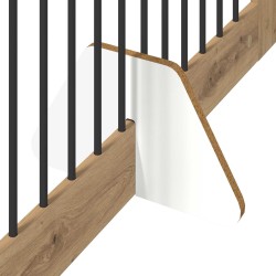 Porte de chien pliable avec supports 2 pcs Chêne artisanal 644396644396