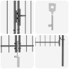 Porte de Jardin Woerden Gris 150 x 500 cm Acier 644404644404