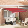 Auvent rétractable Rouge 300 x 250 cm Polyester 644405644405