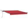 Auvent rétractable Rouge 300 x 250 cm Polyester 644405644405