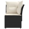 Sofa de jardin avec accoudoirs et sofa d'angle 2 Pièce Rotin PE 644407644407