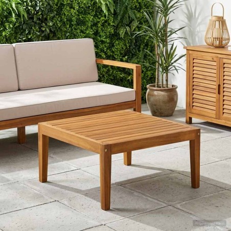 table Bois d'Acacia Massif Naturel 60 x 60 x 30 cm 644408644408