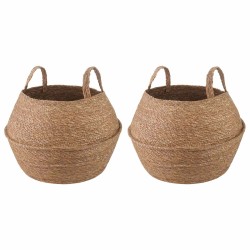 Pot de plante avec poignées 2 pcs Naturel Ø 32 x 32 cm 644415644415