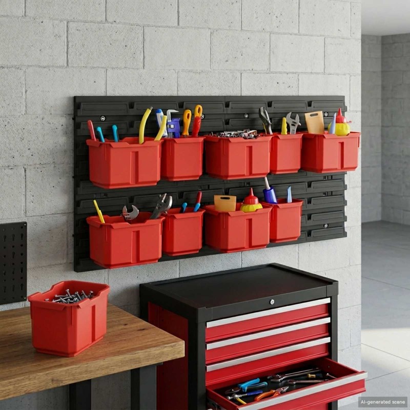 Rack de conteneur Noir et Rouge 77,5 x 2 x 39 cm PP 644416644416