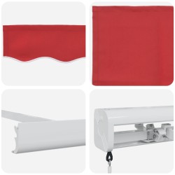 Auvent rétractable Rouge 300 x 250 cm Toile et Aluminium 644420644420