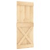 Porte coulissante Naturel et Blanc 85 x 210 cm 644422644422