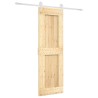Porte coulissante Naturel et Blanc 70 x 210 cm 644424644424