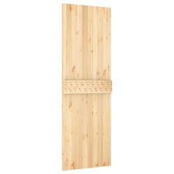 Porte coulissante Naturel et Blanc 70 x 210 cm 644424644424