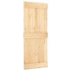 Porte coulissante Naturel et Blanc 85 x 210 cm 644425644425
