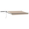 Auvent rétractable électrique Beige et Anthracite 3,5 x 2,5 m 644436644436