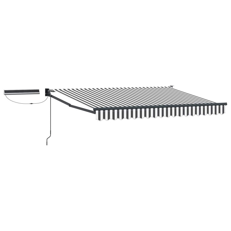 Auvent rétractable électrique Anthracite et blanc 3,5 x 2,5 m 644437644437