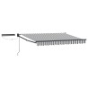 Auvent rétractable électrique Anthracite et blanc 3,5 x 2,5 m 644437644437