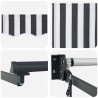 Auvent rétractable électrique Anthracite et blanc 3,5 x 2,5 m 644437644437