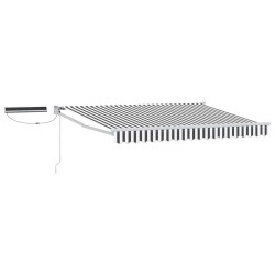 Auvent rétractable électrique Anthracite et blanc 3,5 x 2,5 m 644438644438