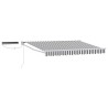 Auvent rétractable électrique Anthracite et blanc 3,5 x 2,5 m 644438644438
