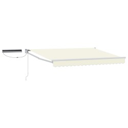 Auvent rétractable électrique Crème et Blanc 3,5 x 2,5 m 644442644442