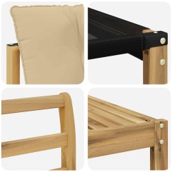 Ensemble de canapés d'extérieur 6 pcs Blanc et Beige 644467644467