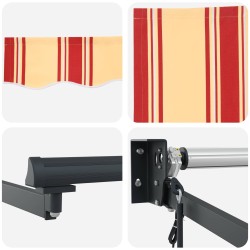Auvent rétractable électrique Multicolore 3,5 x 2,5 m 644474644474
