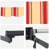 Auvent rétractable électrique Multicolore 3,5 x 2,5 m 644474644474