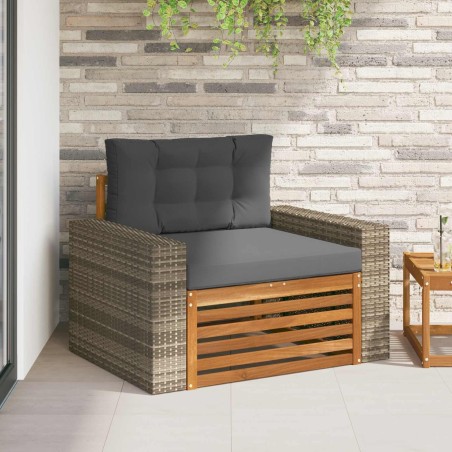 Sofa de milieu extérieur Bois d'Acacia Massif Naturel 644483644483