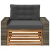 Sofa de milieu extérieur Bois d'Acacia Massif Naturel 644483644483