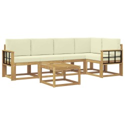 Ensemble de canapés d'extérieur 6 pcs Blanc et crème 644486644486
