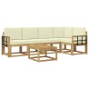 Ensemble de canapés d'extérieur 6 pcs Blanc et crème 644486644486