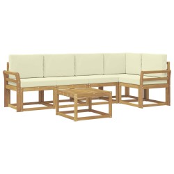 Ensemble de canapés d'extérieur 6 pcs Blanc et crème 644488644488
