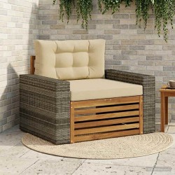 Sofa de milieu extérieur Bois d'Acacia Massif Naturel 644491644491