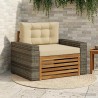 Sofa de milieu extérieur Bois d'Acacia Massif Naturel 644491644491