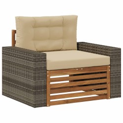 Sofa de milieu extérieur Bois d'Acacia Massif Naturel 644491644491