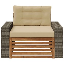 Sofa de milieu extérieur Bois d'Acacia Massif Naturel 644491644491