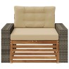 Sofa de milieu extérieur Bois d'Acacia Massif Naturel 644491644491