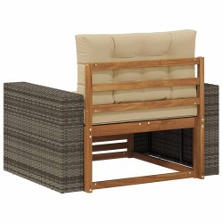 Sofa de milieu extérieur Bois d'Acacia Massif Naturel 644491644491