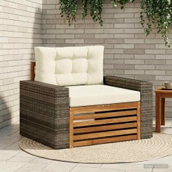 Sofa de milieu extérieur Bois d'Acacia Massif Naturel 644492644492